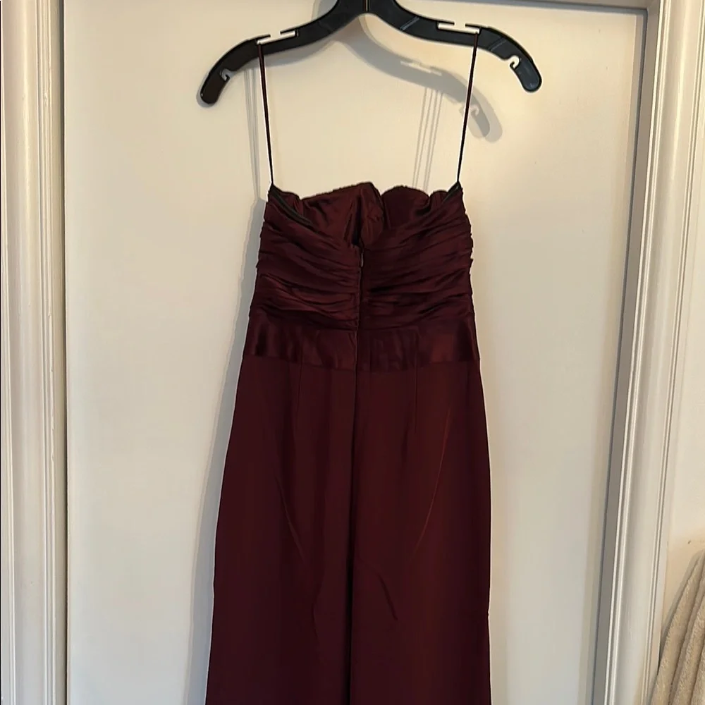 Cinq a Sept burgundy Strapless Jumpsuit size 4 - Picture 4 of 7